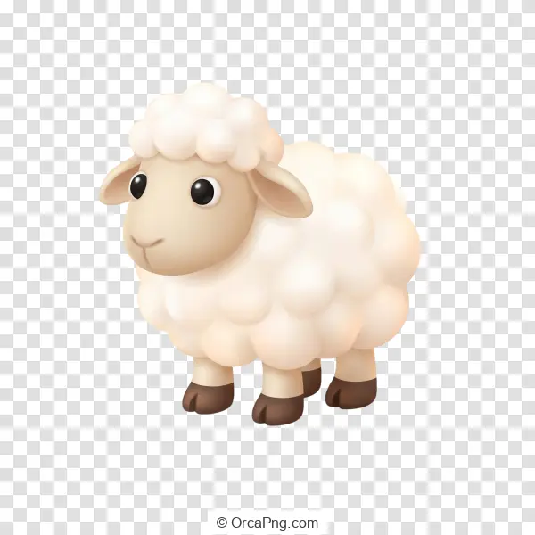 Charming Fluffy Lamb Illustration