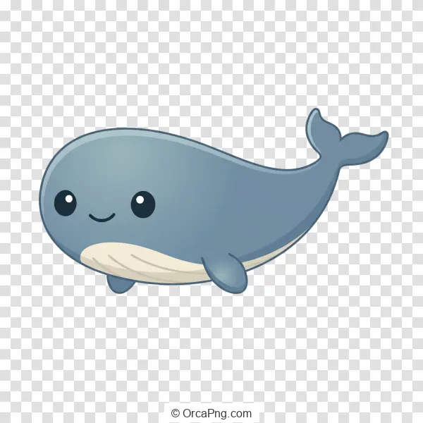 Adorable Cartoon Whale Character