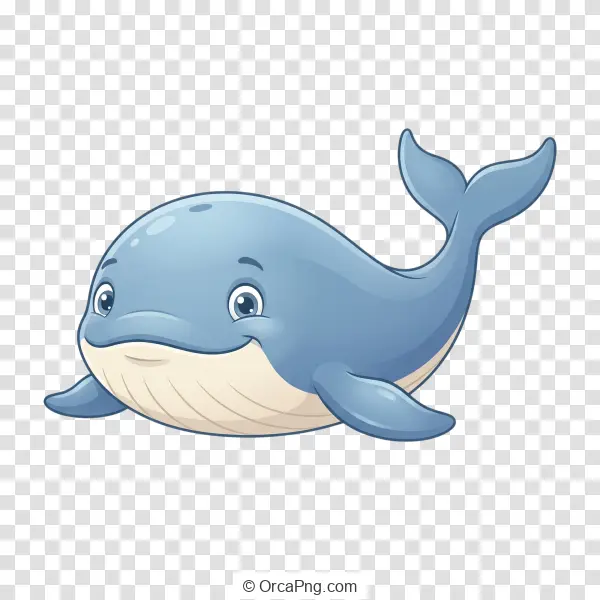 Friendly Cartoon Whale
