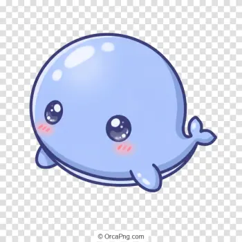 Chubby Kawaii Blue Whale