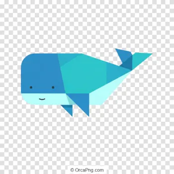 Blue Whale Origami Style