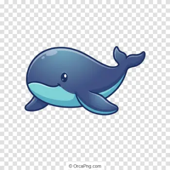Adorable Deep Sea Whale Cartoon