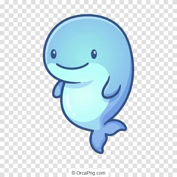 Chubby Blue Smiling Marine Mammal