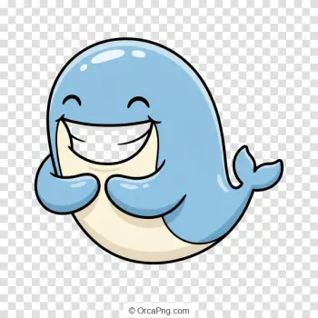 Delighted Cartoon Whale