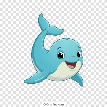 Joyful Cartoon Dolphin