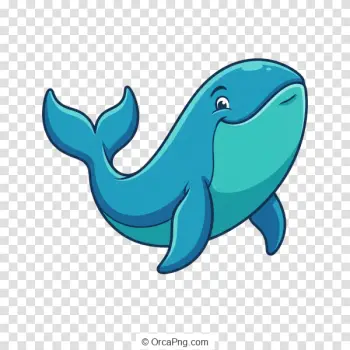 Friendly Cartoon Whale