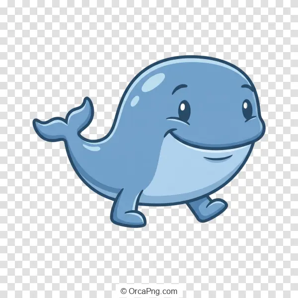 Cheerful Walking Whale