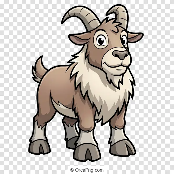 Cartoon Mountain Goat Character