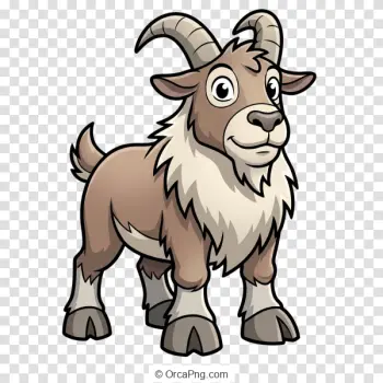 Cartoon Mountain Goat Character