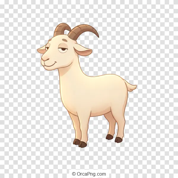 Sleepy Cartoon Goat