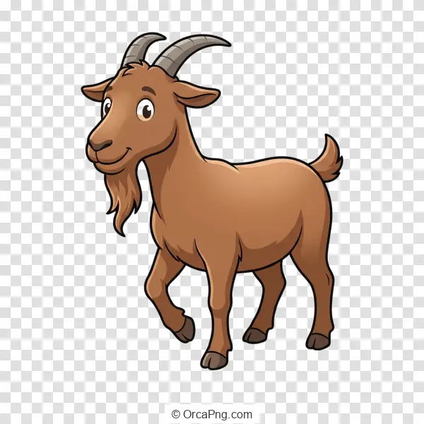 Cute Cartoon Goat Character