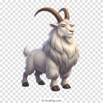 Noble White Mountain Goat