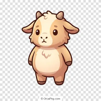 Cute Cartoon Goat Kid