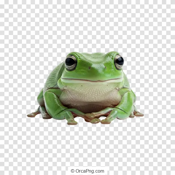 Vibrant Green Frog Close-Up