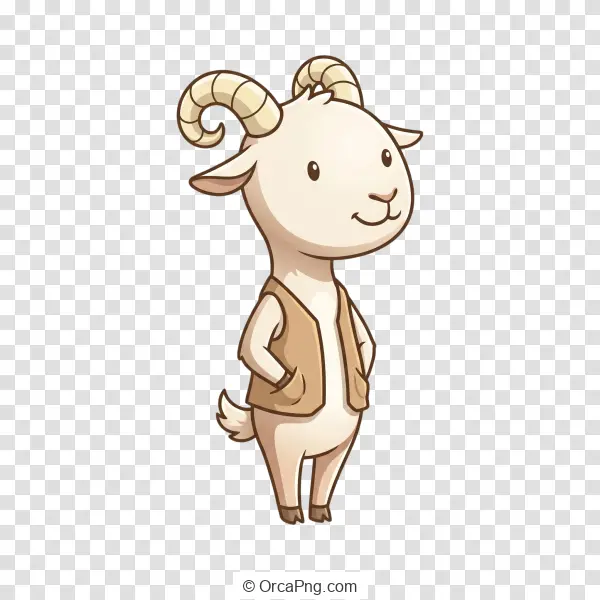 Dapper Cartoon Goat