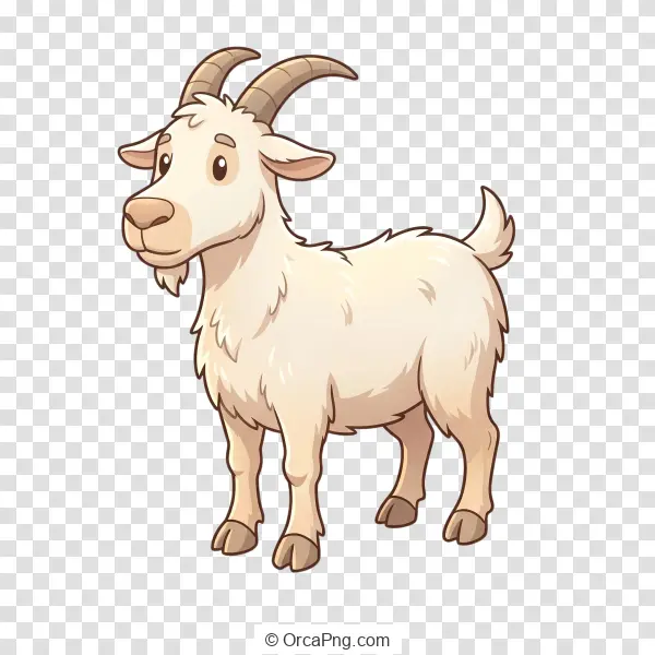 Friendly Farmyard Goat Illustration