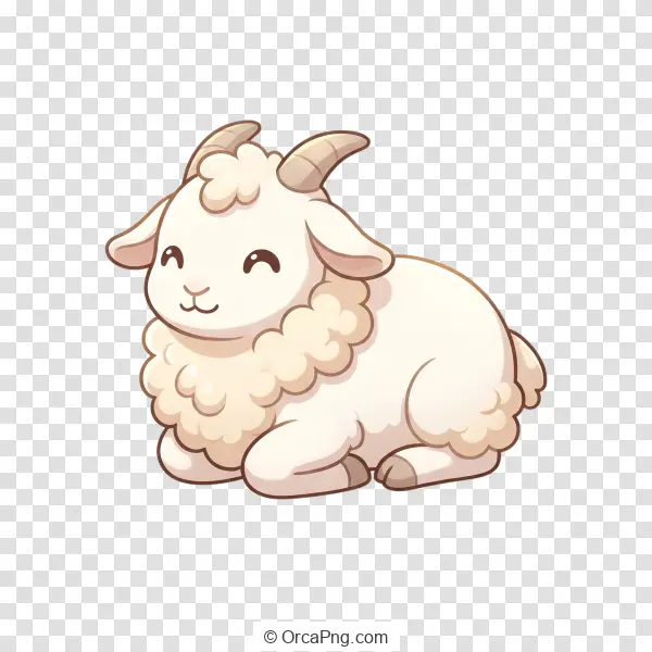 Charming Fluffy Lamb Illustration