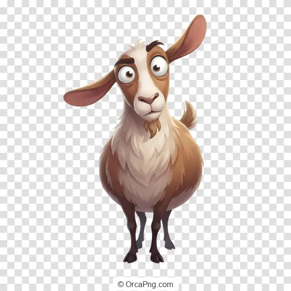 Curious Cartoon Goat