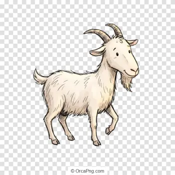 Cheerful Cartoon Goat