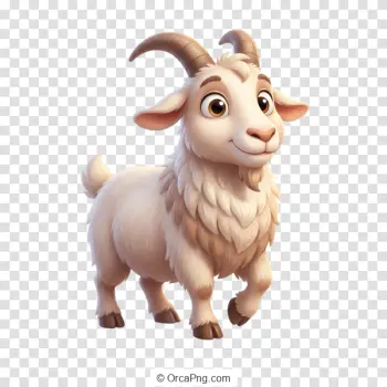 Charming Cartoon Goat Character