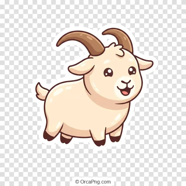Happy Cartoon Goat Kid