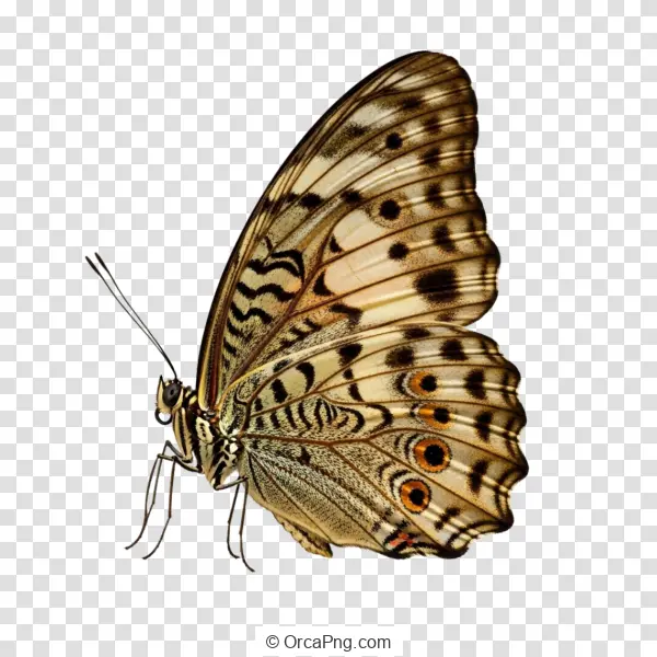 Intricate Brown Winged Butterfly