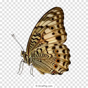 Intricate Brown Winged Butterfly