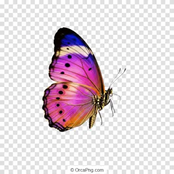 Vibrant Purple Winged Butterfly