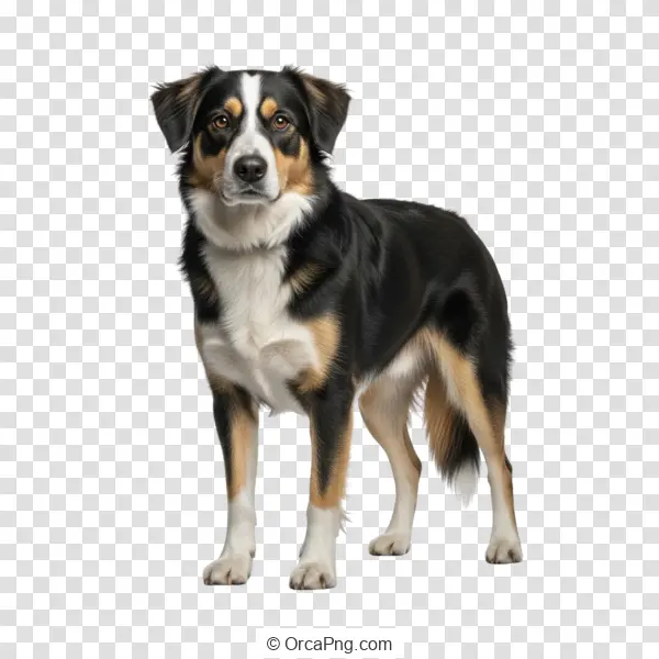 Confident Tri-Color Herding Dog