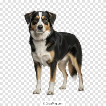 Confident Tri-Color Herding Dog