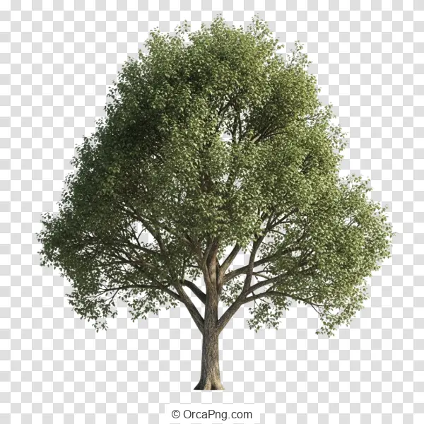 Isolated Green Canopy Tree