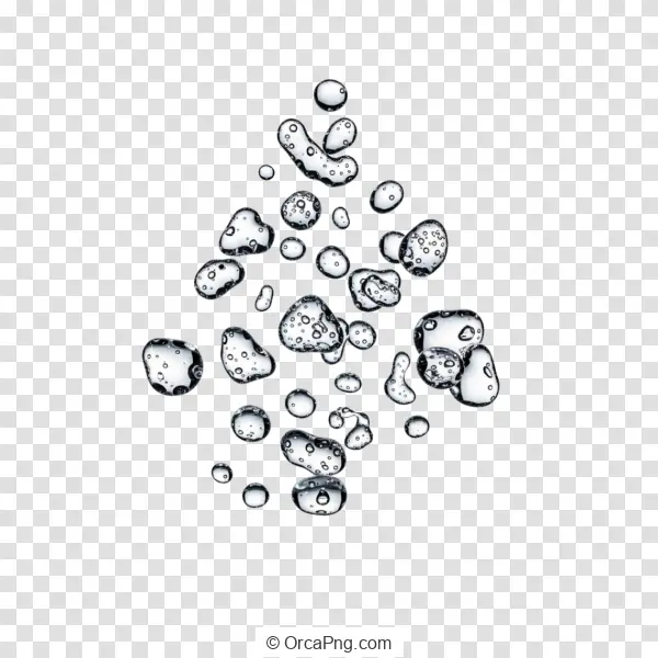 Dynamic Water Droplets Cluster