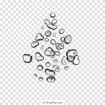 Dynamic Water Droplets Cluster