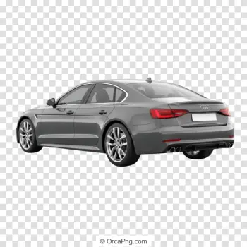 Sleek Gray Audi Sedan – Rear Three-Quarter View