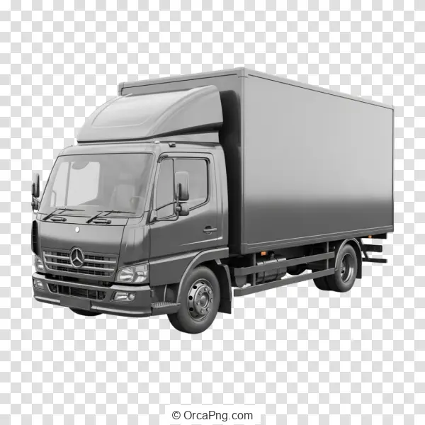 Modern Grey Delivery Truck