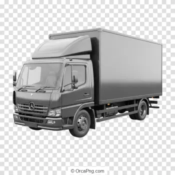Modern Grey Delivery Truck