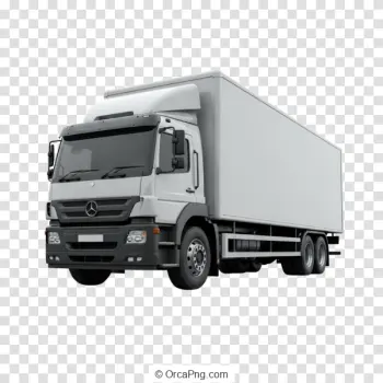 White Cargo Delivery Truck