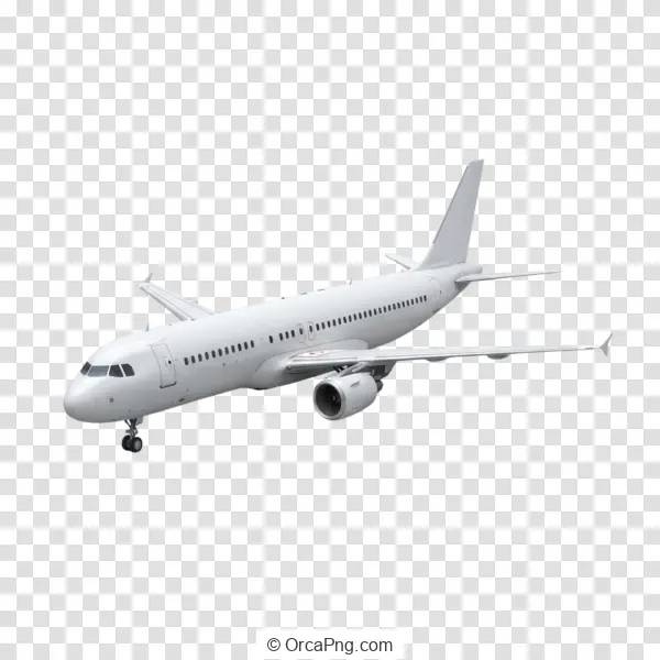 Sleek White Passenger Jet