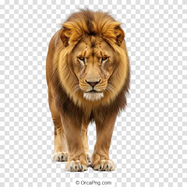 A Lion Observing the Ground Below