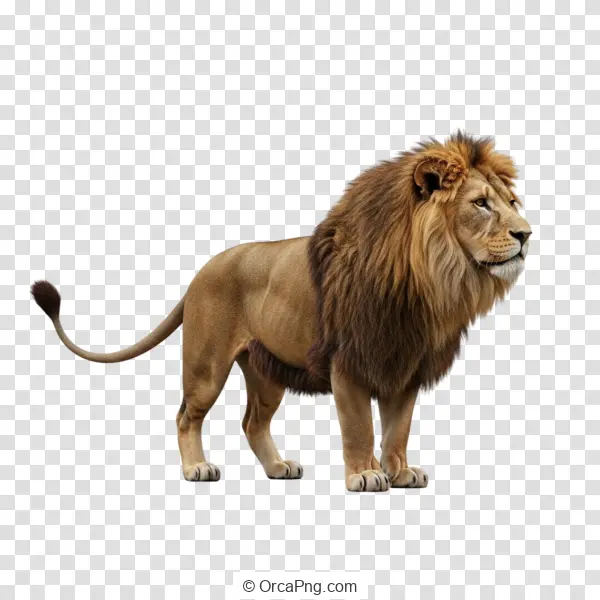 A Lion Standing With Tail Extended