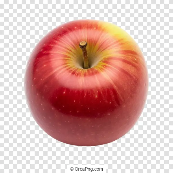 Vibrant Glossy Red Apple