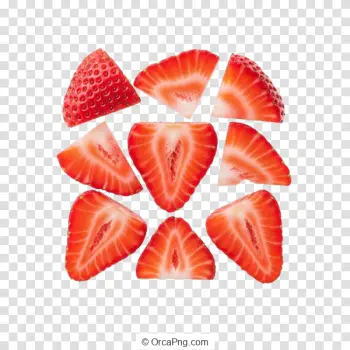 Vibrant Strawberry Slices Composition