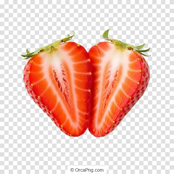 Perfectly Halved Strawberry