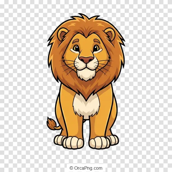 Friendly Cartoon Lion Illustration