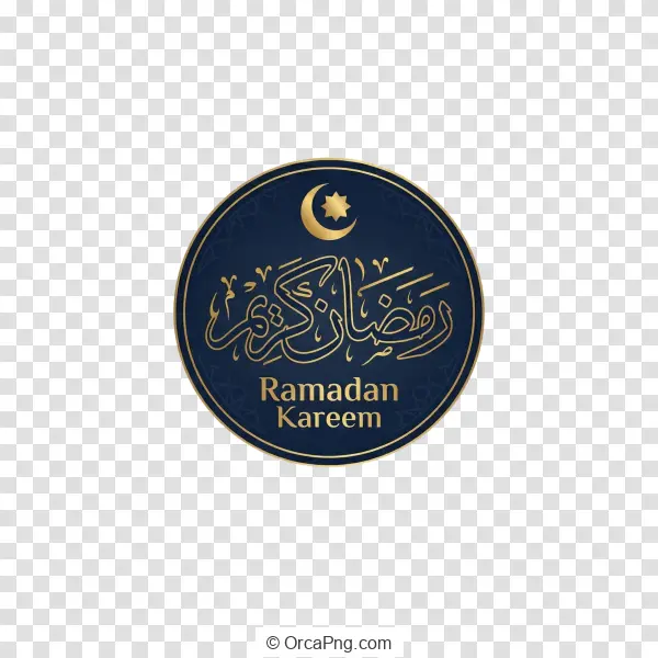 Golden Ramadan Kareem Emblem