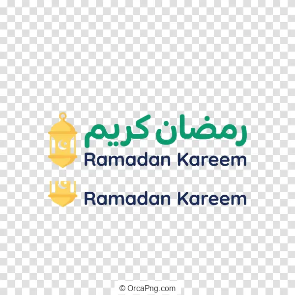 Golden Ramadan Kareem Greetings with Lantern and Crown
