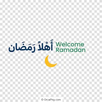 Ahlan Ramadan Crescent Greeting