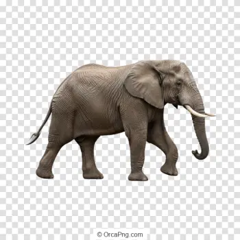 Majestic African Elephant Striding