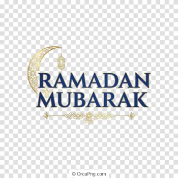 Golden Crescent Ramadan Mubarak Greeting