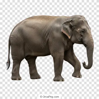 Majestic Grey Elephant Stroll